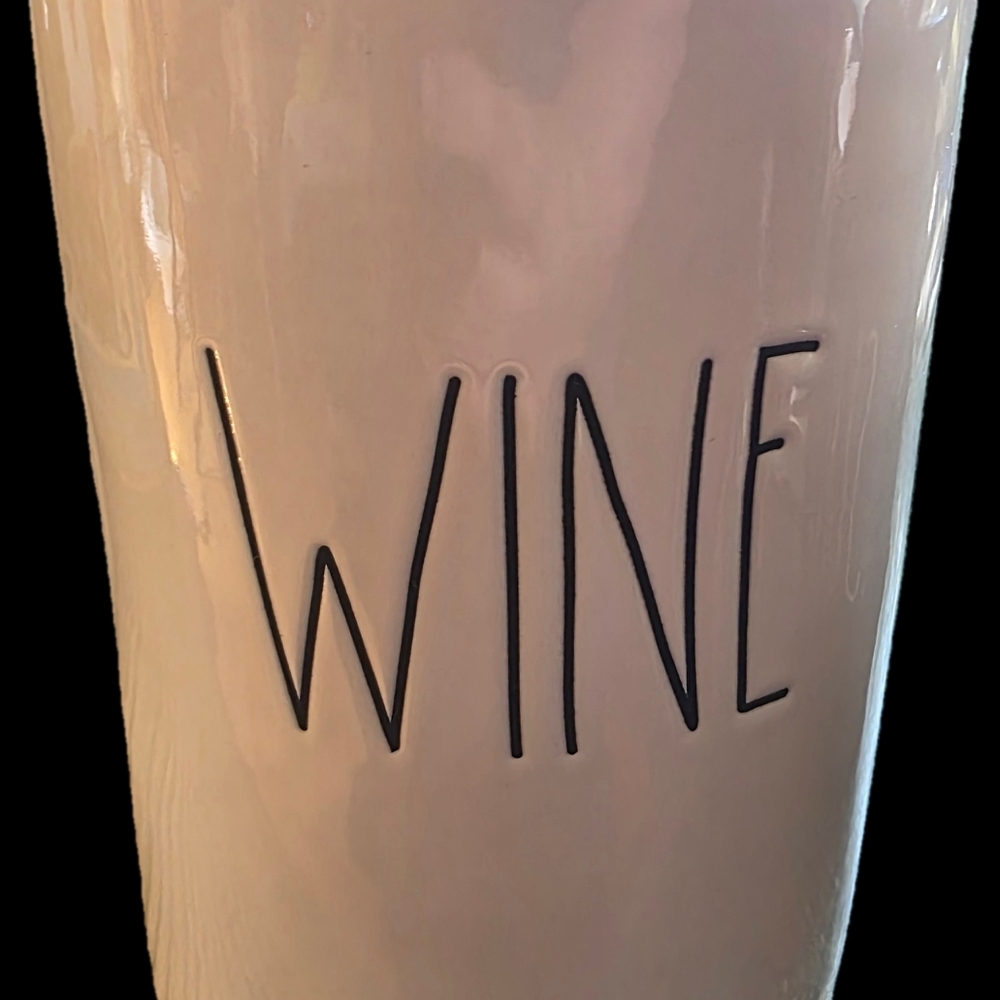 Rae Dunn Ceramic "WINE" Tumbler - Cream